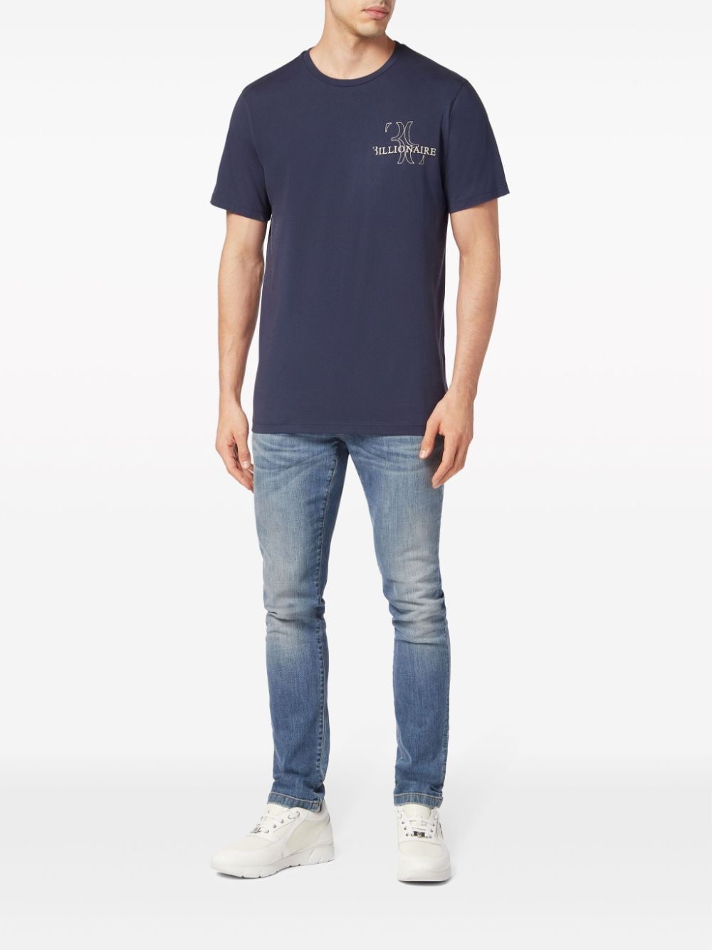 Billionaire T-shirt Round Neck SS - Blauw