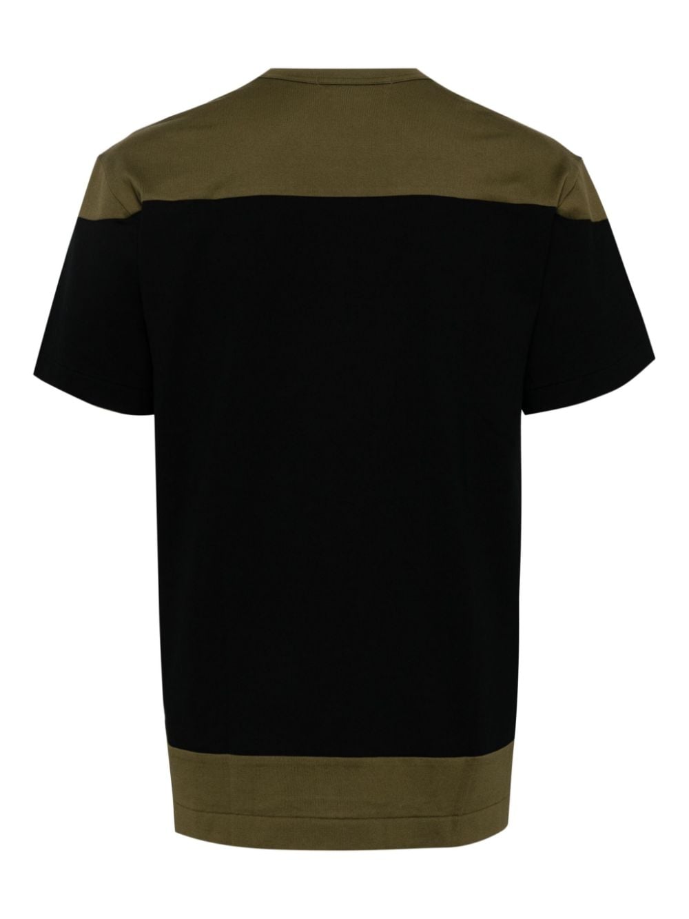 Comme des Garçons Homme Deux colour-block cotton T-shirt - Zwart
