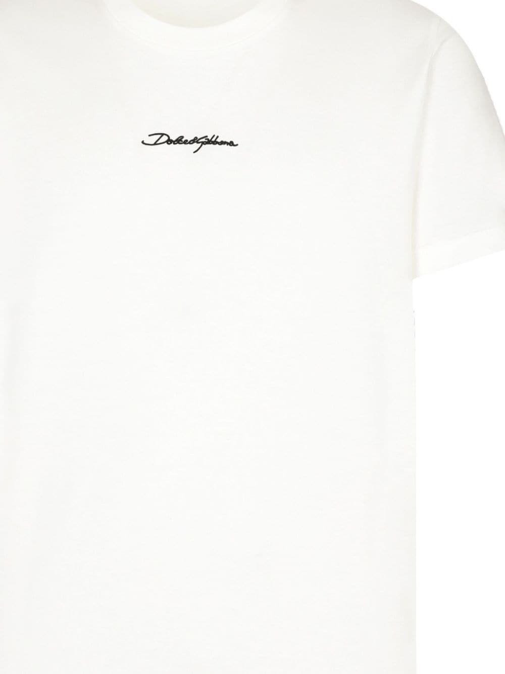 Dolce & Gabbana logo-print cotton T-shirt - Wit