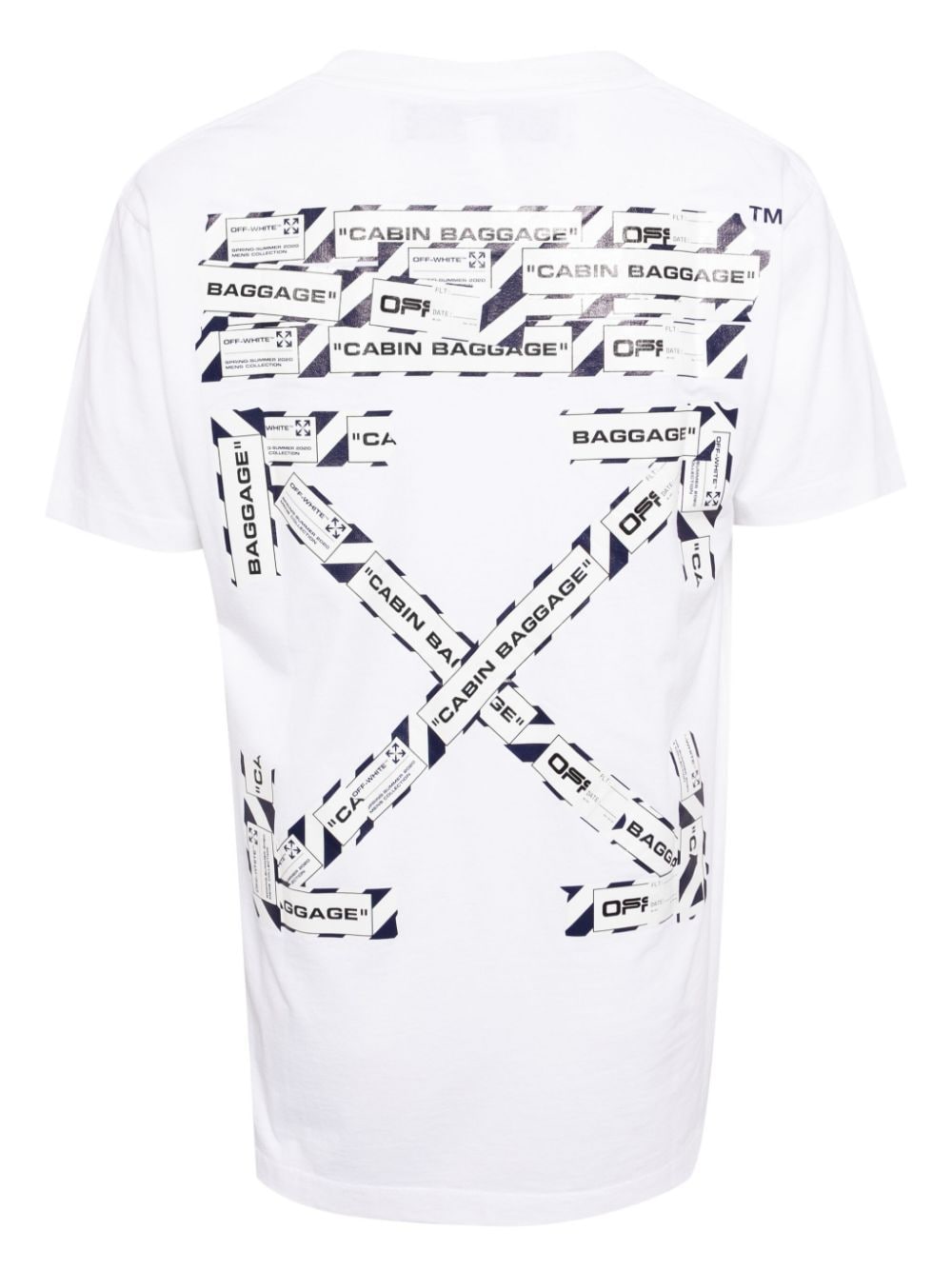 Off-White Airport Tape crew-neck cotton T-shirt - Wit
