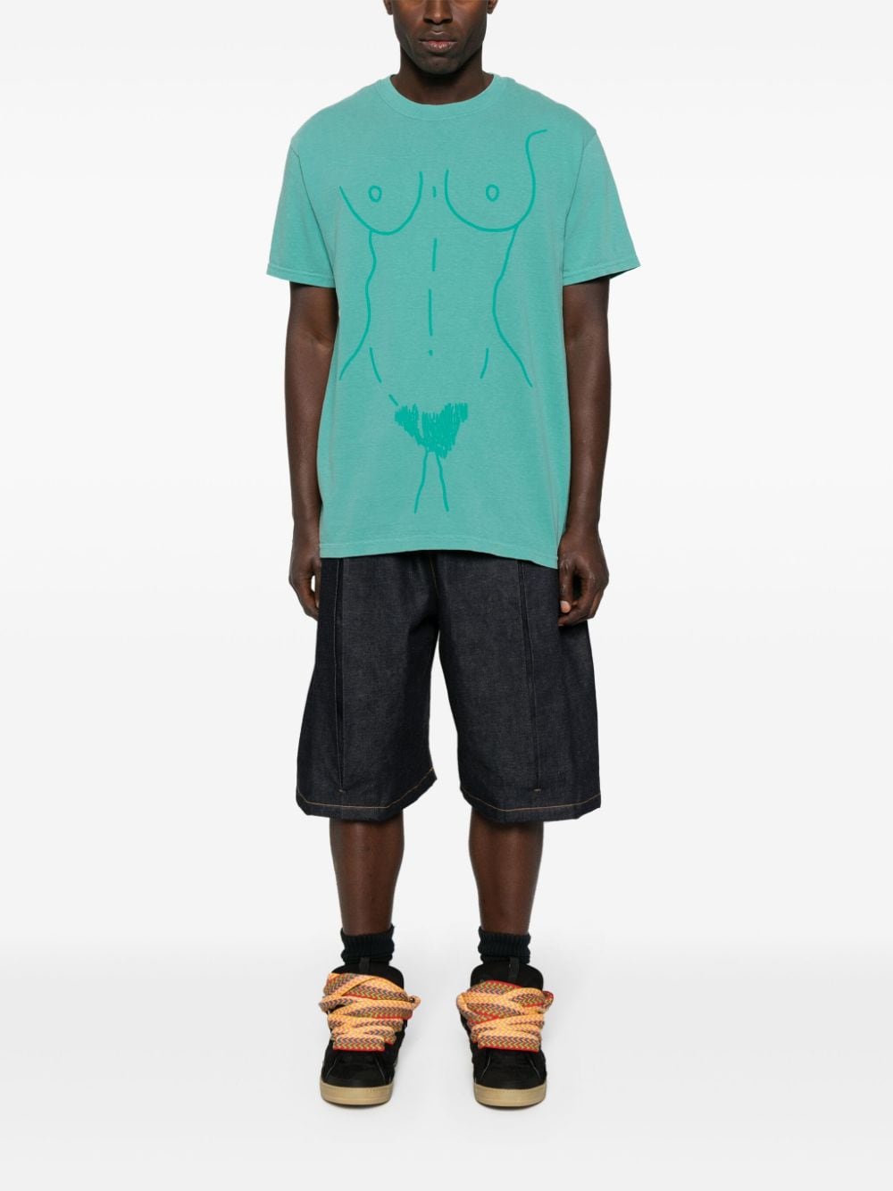 KidSuper graphic-print cotton T-shirt - Groen