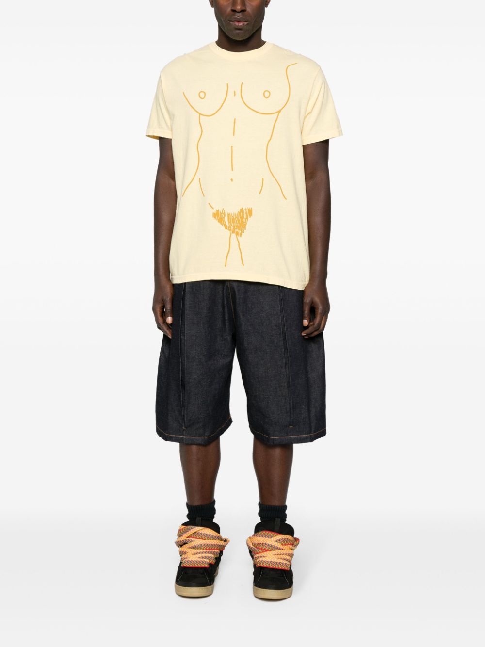 KidSuper graphic-print cotton T-shirt - Geel
