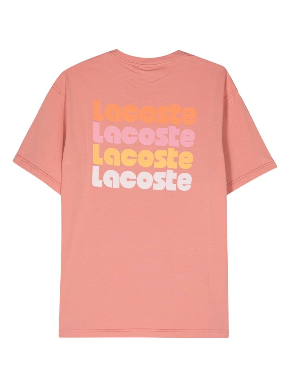 Lacoste logo-print cotton T-shirt - Roze