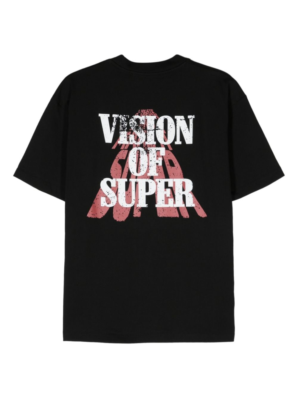 Vision Of Super logo-appliqué cotton T-shirt - Zwart