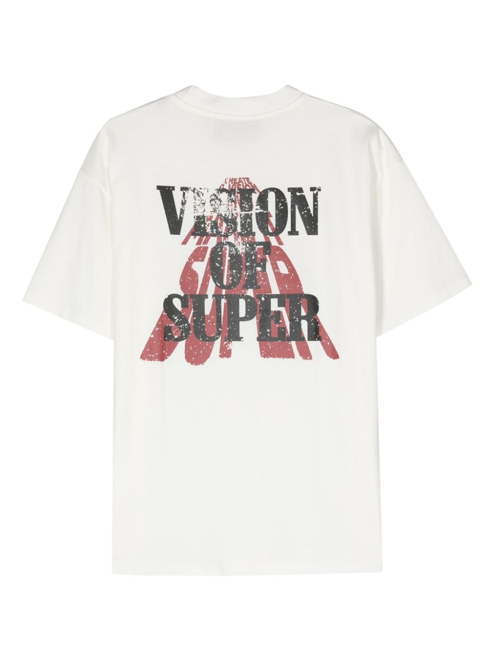 Vision Of Super logo-appliqué cotton T-shirt - Wit