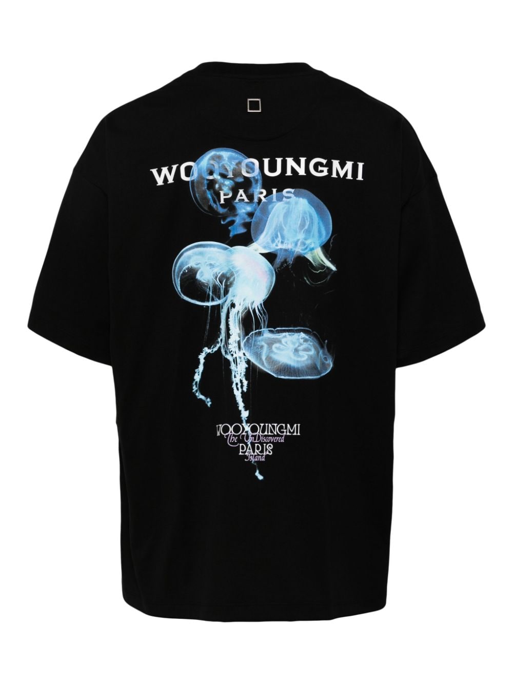 Wooyoungmi graphic-print cotton T-shirt - Zwart