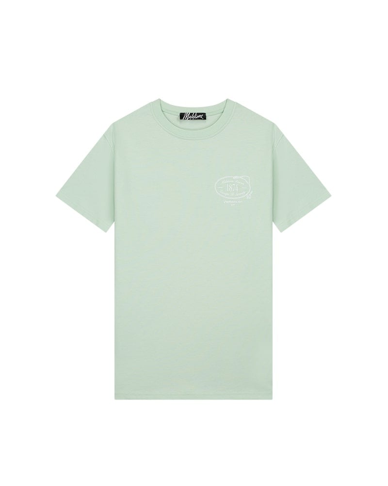 Malelions Men Serenity T-Shirt - Light Green/White