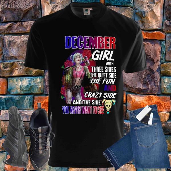 Shirtbude December Girl Suicide Squad Harley Quinn T-shirt met print