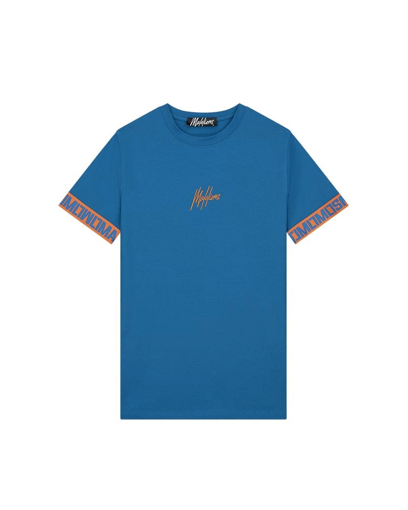 Malelions Men Venetian T-Shirt - Cobalt/Orange