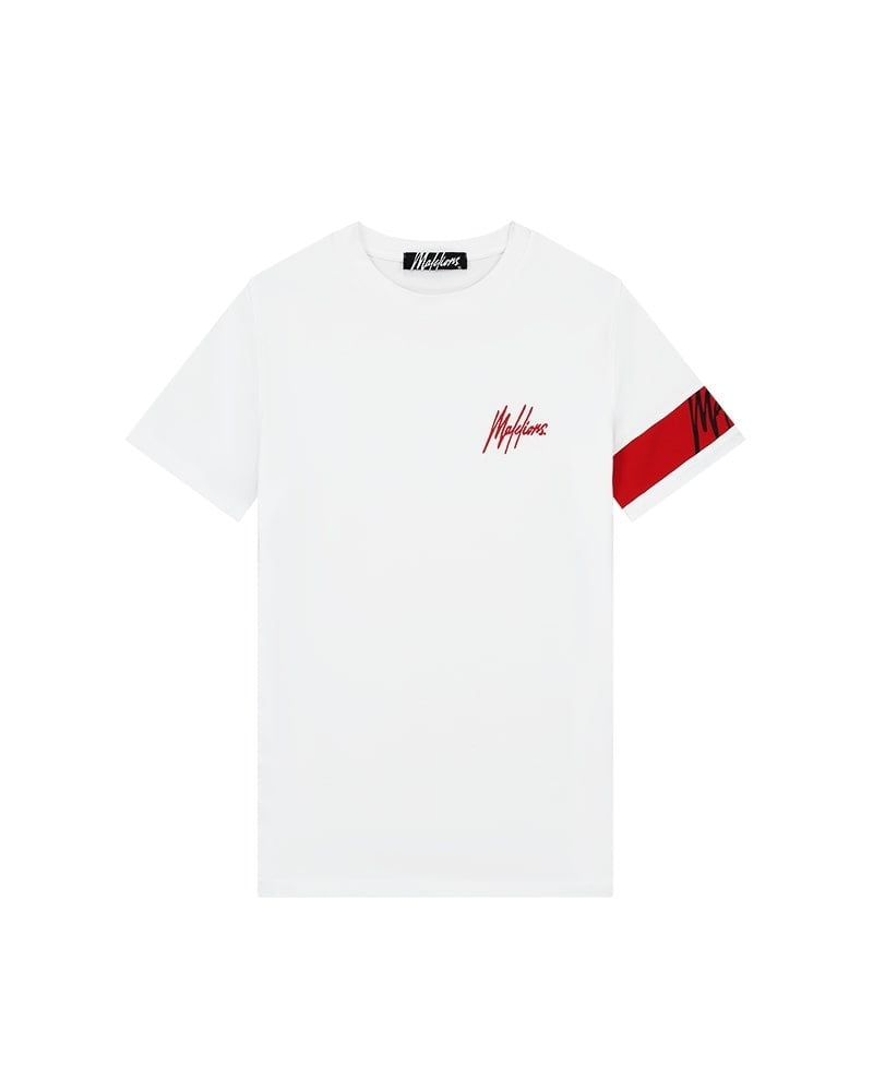 Malelions Men Captain T-Shirt - White/Red