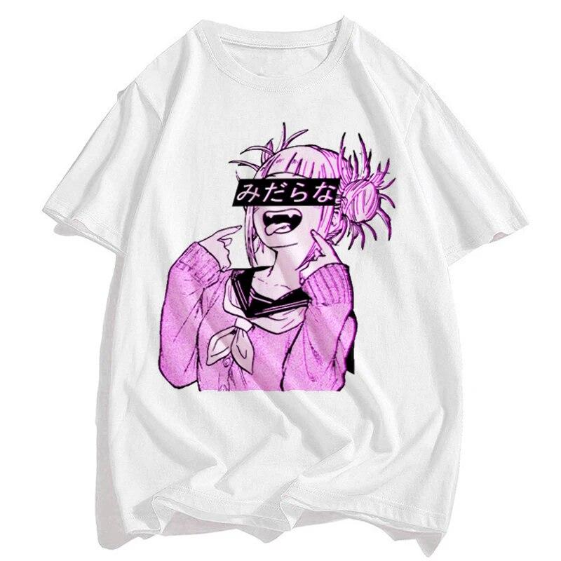 YSM Cotton Tshirt Heren Senpai Anime Girl Nerdy Modal White Print T-shirt Dames Manga Streetwear T-shirt