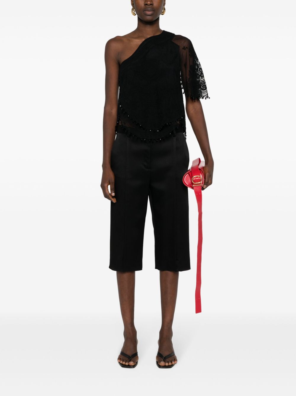 ISABEL MARANT Victorine bead-trim blouse - Zwart