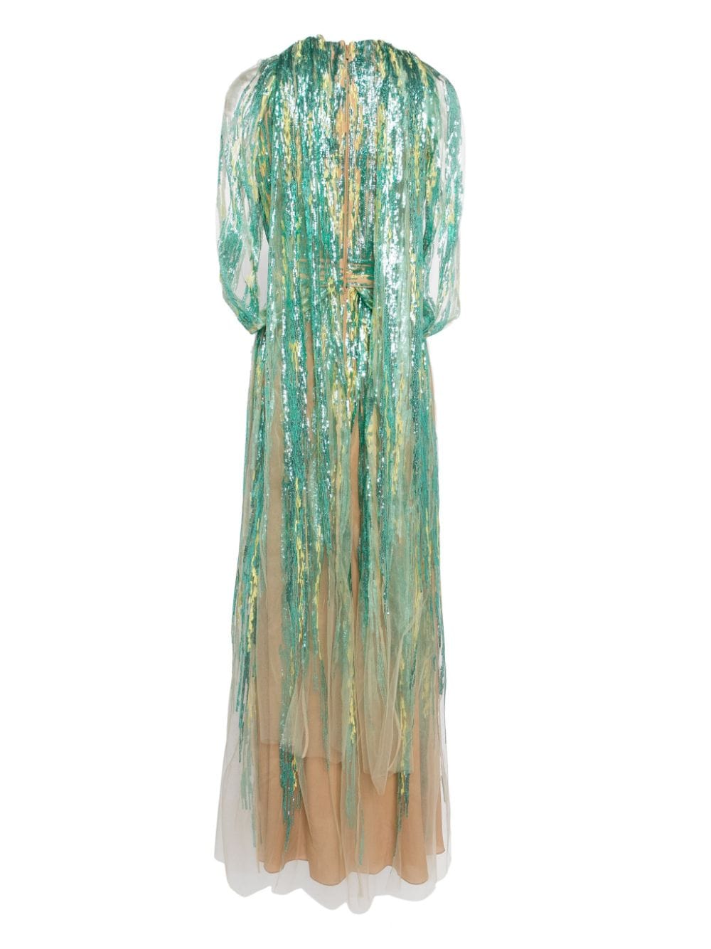 Elie Saab sequin-embellished tulle gown - Beige