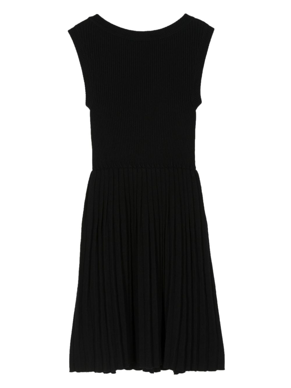 CHANEL Pre-Owned 2007 ribbed-knit sleeveless dress - Zwart