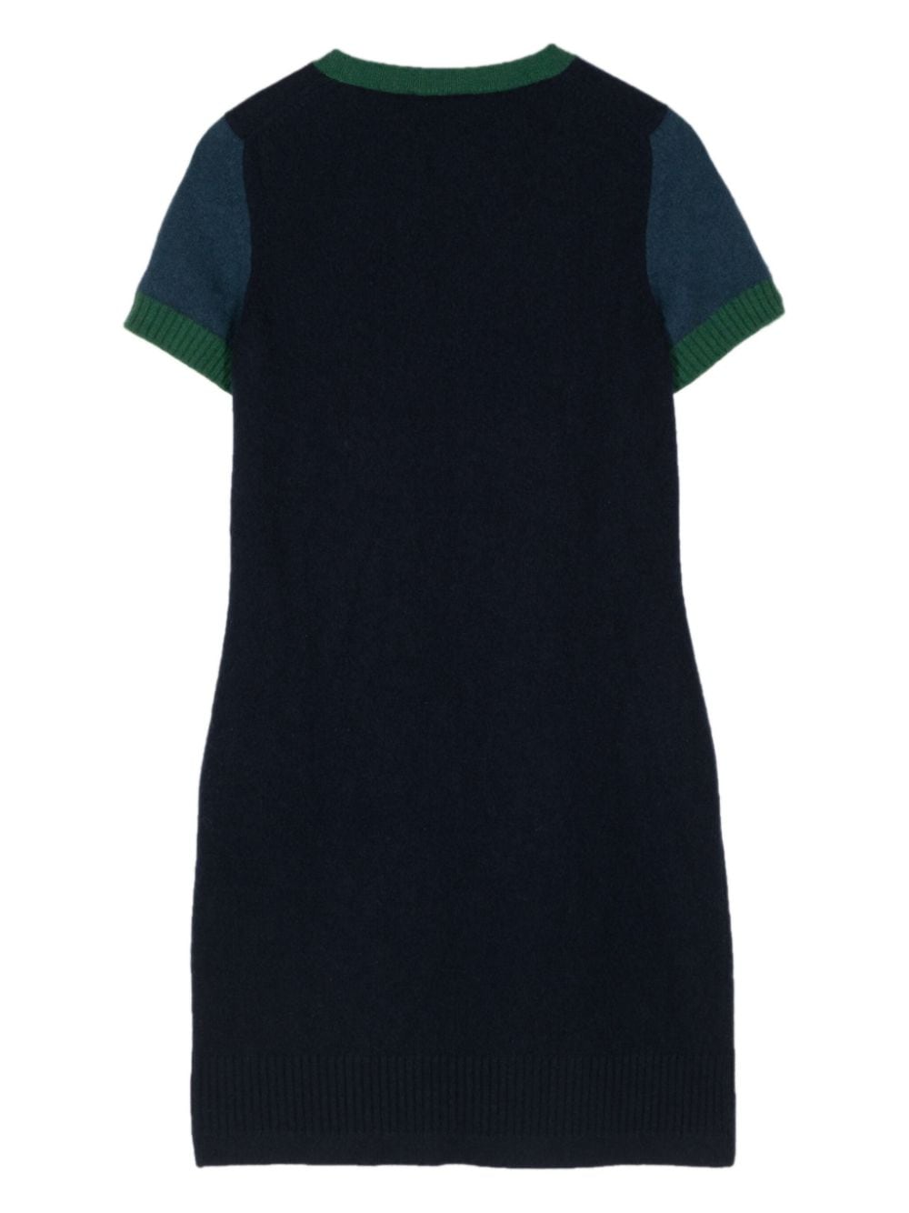 CHANEL Pre-Owned 2000s colour-block cashmere dress - Blauw