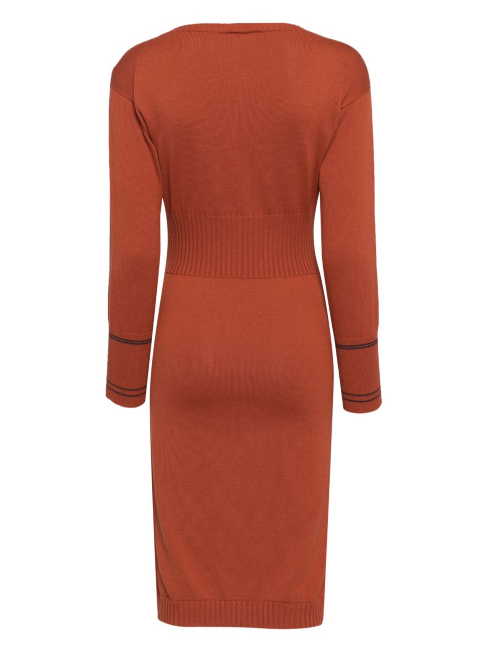 CHANEL Pre-Owned 2008 CC knitted dress - Oranje