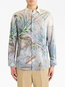 ETRO Overhemd met botanische print - Blauw