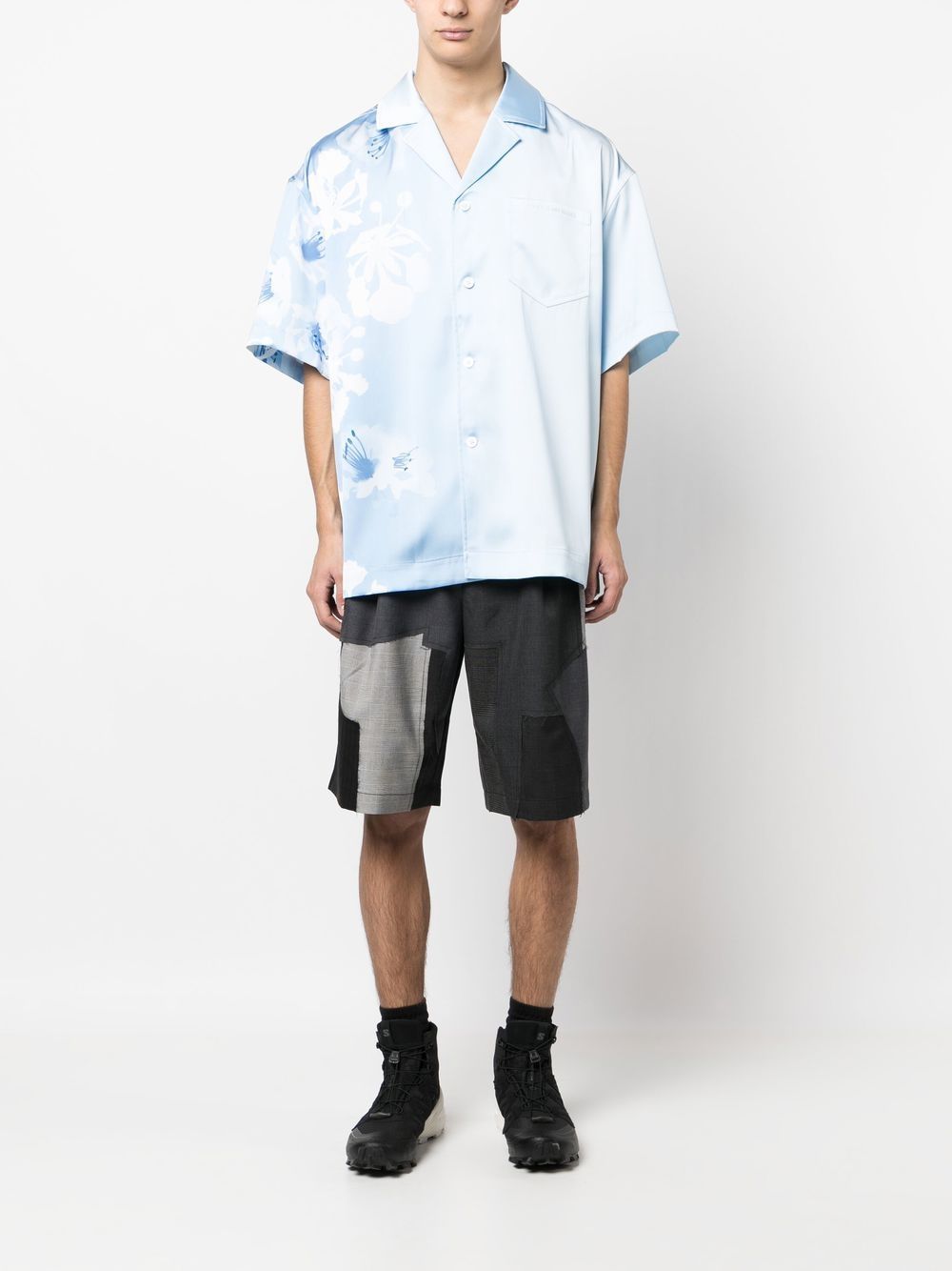 Feng Chen Wang Overhemd met kleurverloop - Blauw