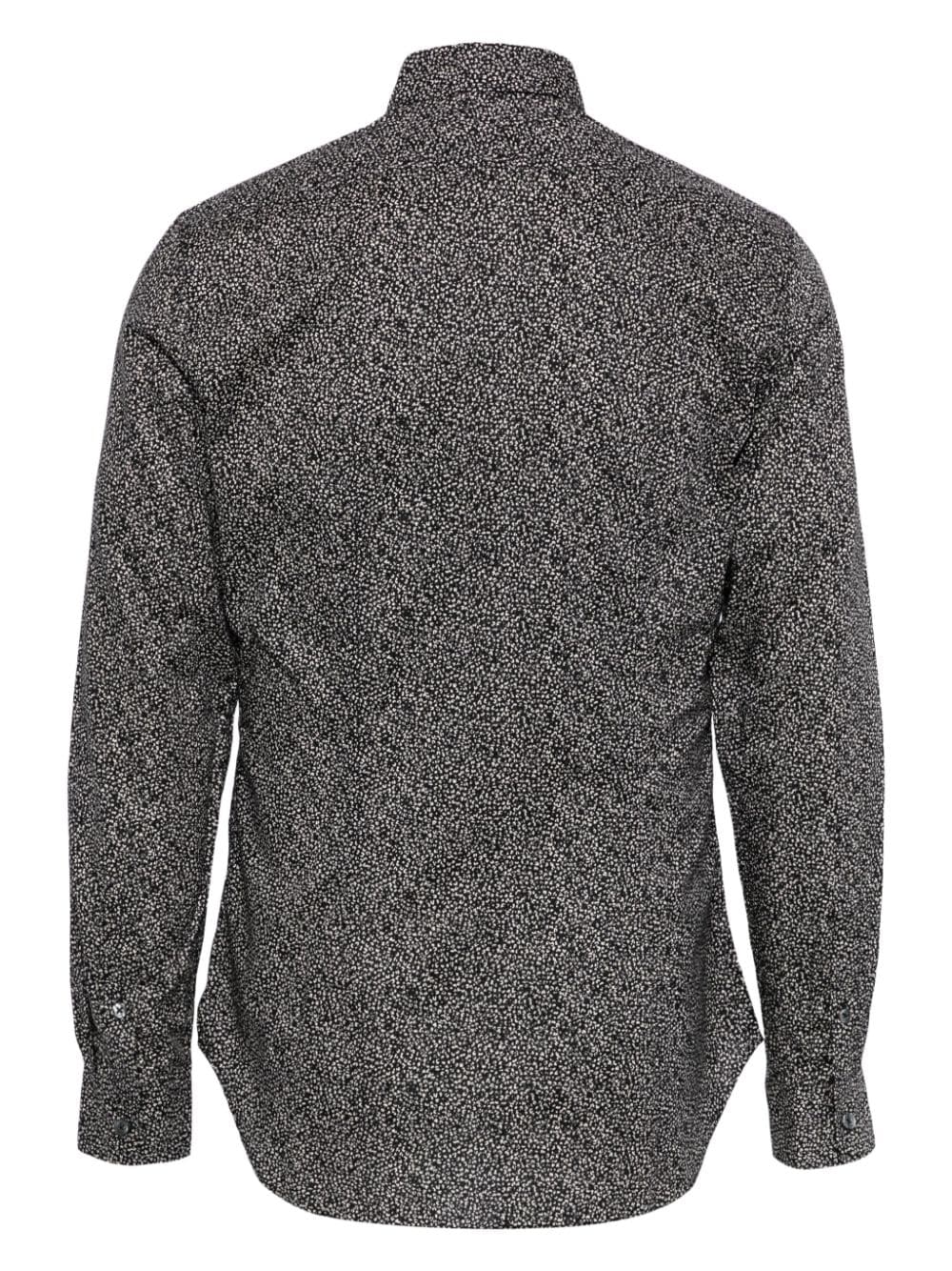 Paul Smith geometric-print cotton shirt - Zwart