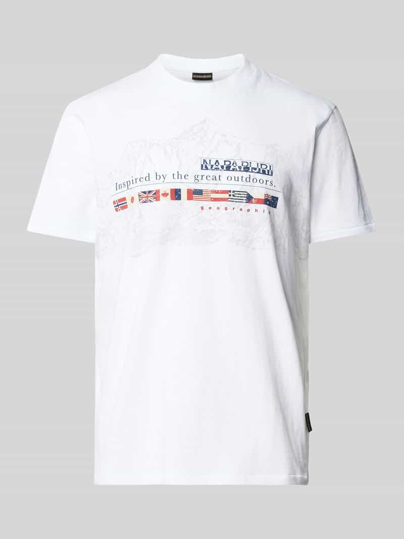 Napapijri T-shirt met motiefprint, model 'TURIN'