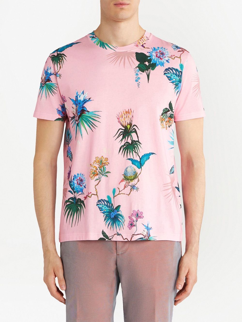 ETRO T-shirt met bloemenprint - Roze