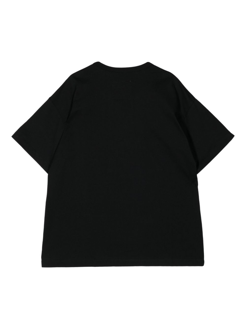 Fumito Ganryu patchwork-detail cotton T-shirt - Zwart