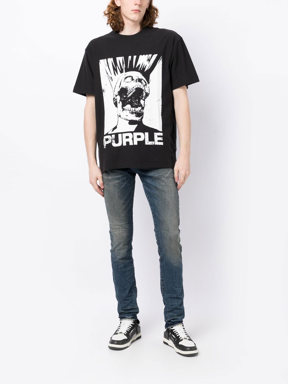 Purple Brand T-shirt met grafische print - Zwart