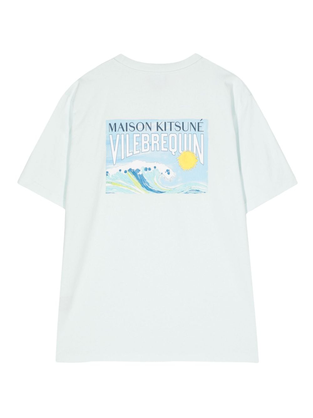 Maison Kitsuné x Vilebrequin wave-print T-shirt - Blauw