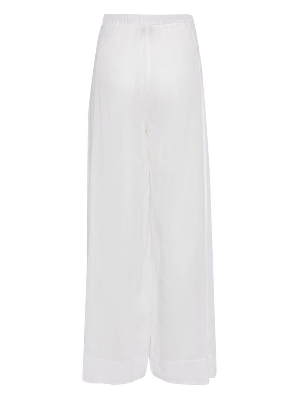 Forte Forte wide-leg seam-detailing trousers - Wit