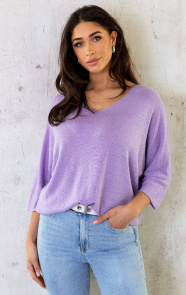The Musthaves Oversized V-Hals Top Lila