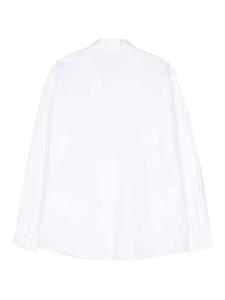 Canali spread-collar textured shirt - Wit