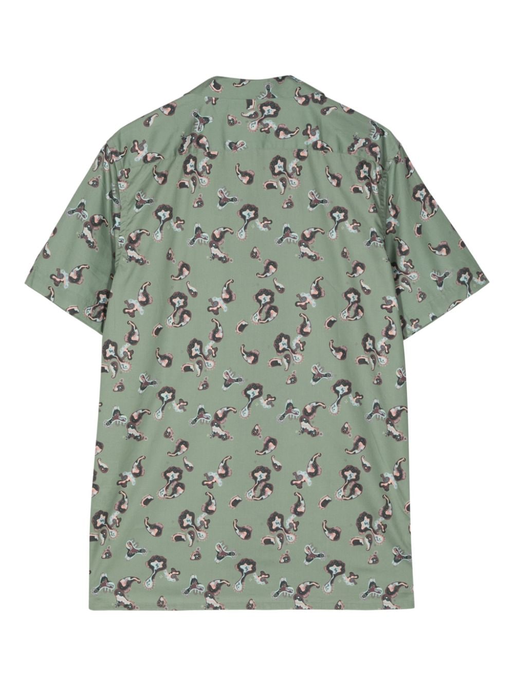 PS Paul Smith graphic-print organic cotton shirt - Groen
