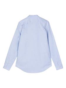 PS Paul Smith zebra-embroidered organic cotton shirt - Blauw