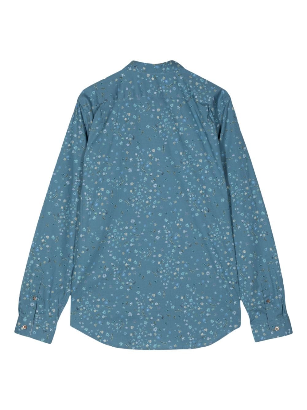 PS Paul Smith floral-print long-sleeve shirt - Blauw