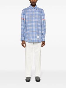 Thom Browne Geruit overhemd - Blauw