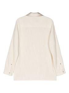 Nanushka Tweed overhemd met drukknopen - Beige
