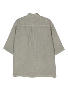 Costumein classic-collar linen shirt - Groen