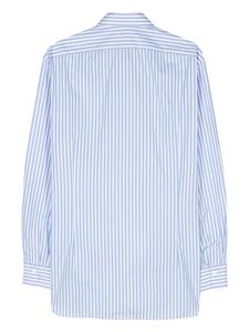 Kiton striped long-sleeve shirt - Blauw