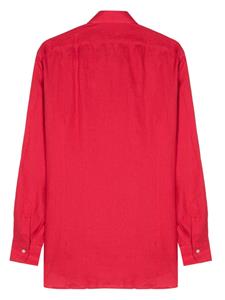 Kiton long-sleeve linem shirt - Rood