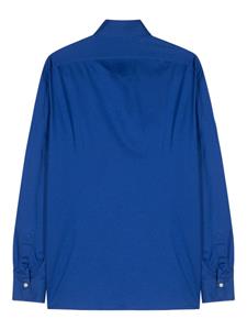 Kiton long-sleeve cotton shirt - Blauw