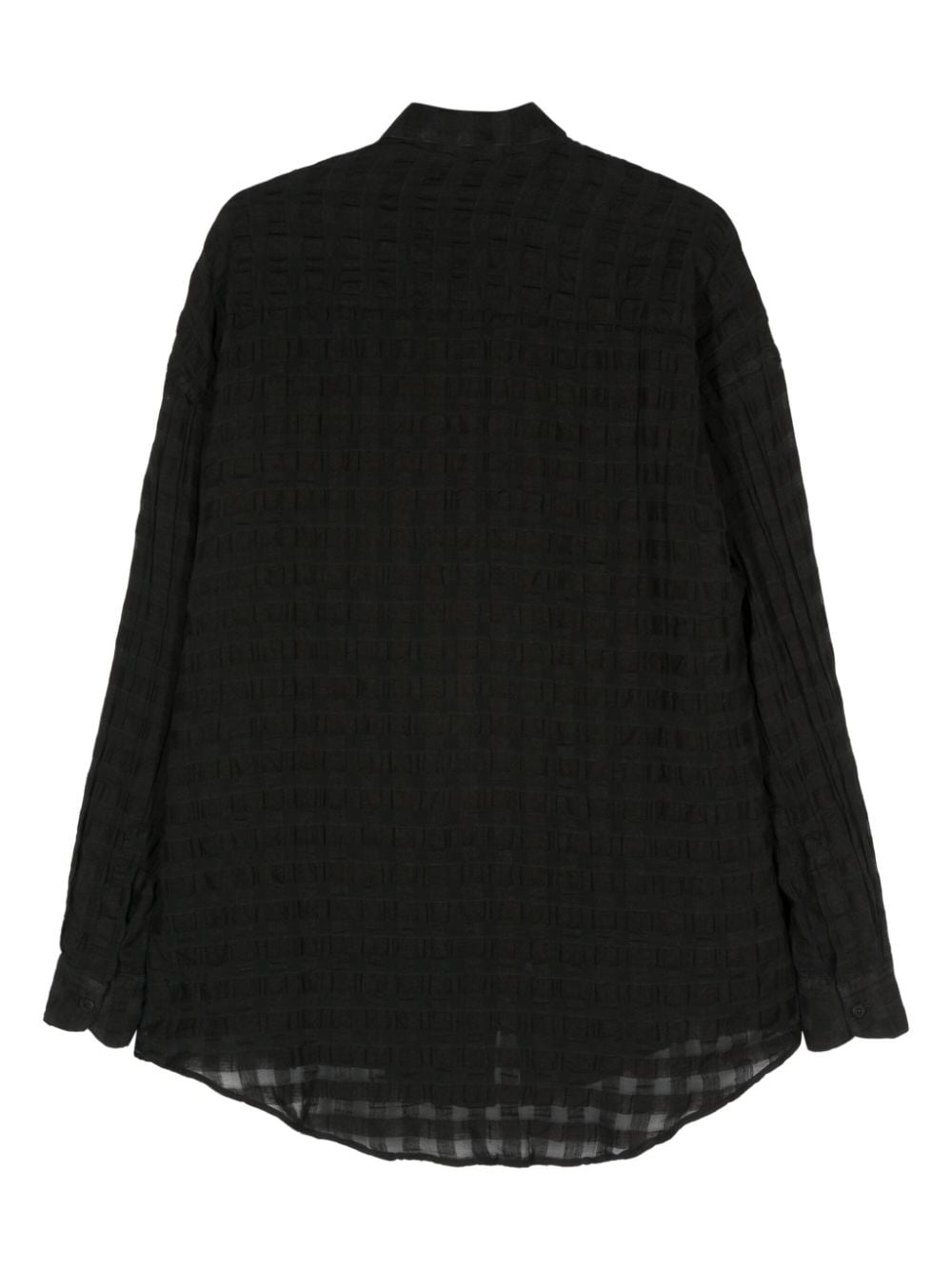 Costumein semi-sheer patterned shirt - Zwart