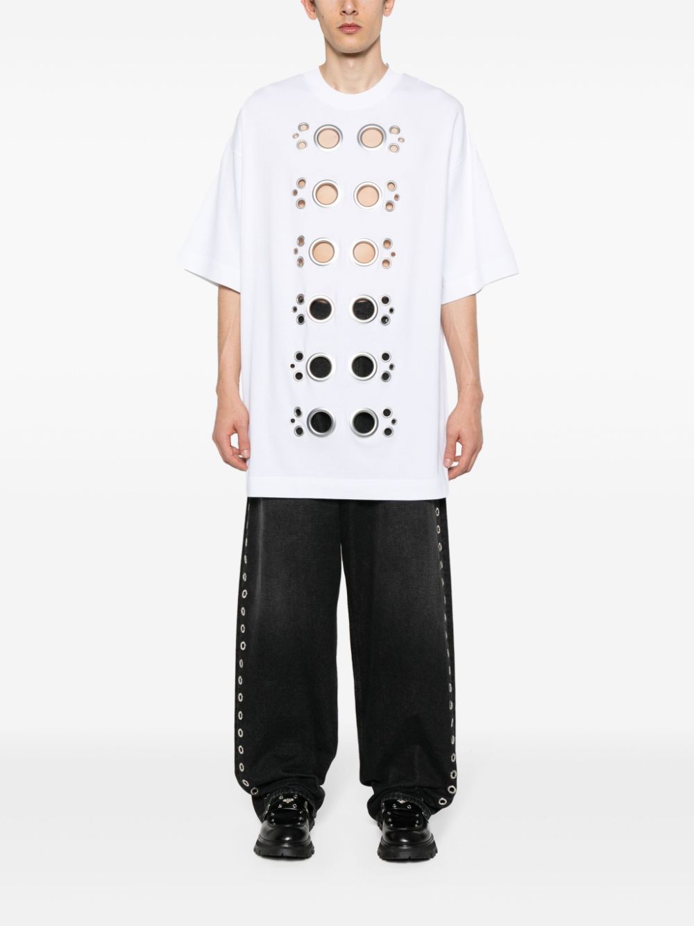 Givenchy T-shirt verfraaid met ringlets - Wit
