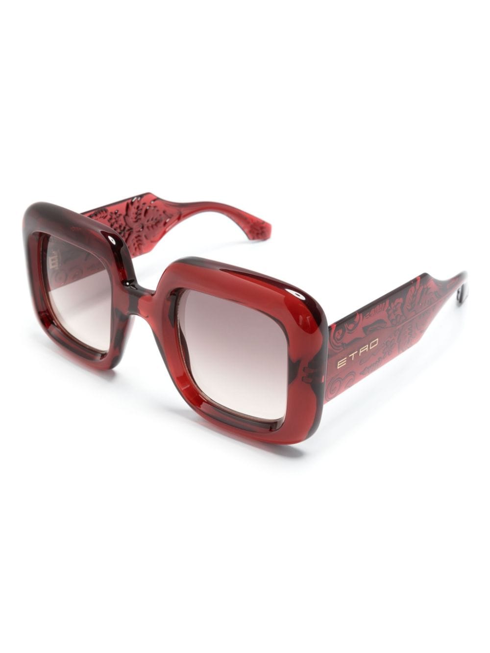 ETRO translucent oversize-frame sunglasses - Rood