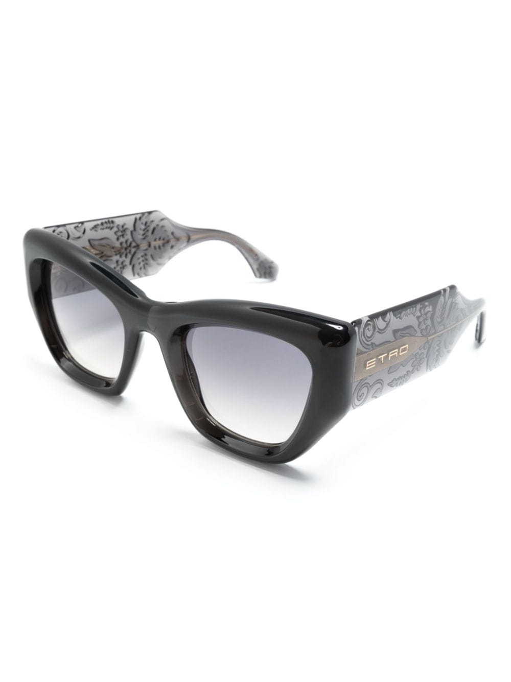 ETRO logo-engraved cat-eye sunglasses - Grijs