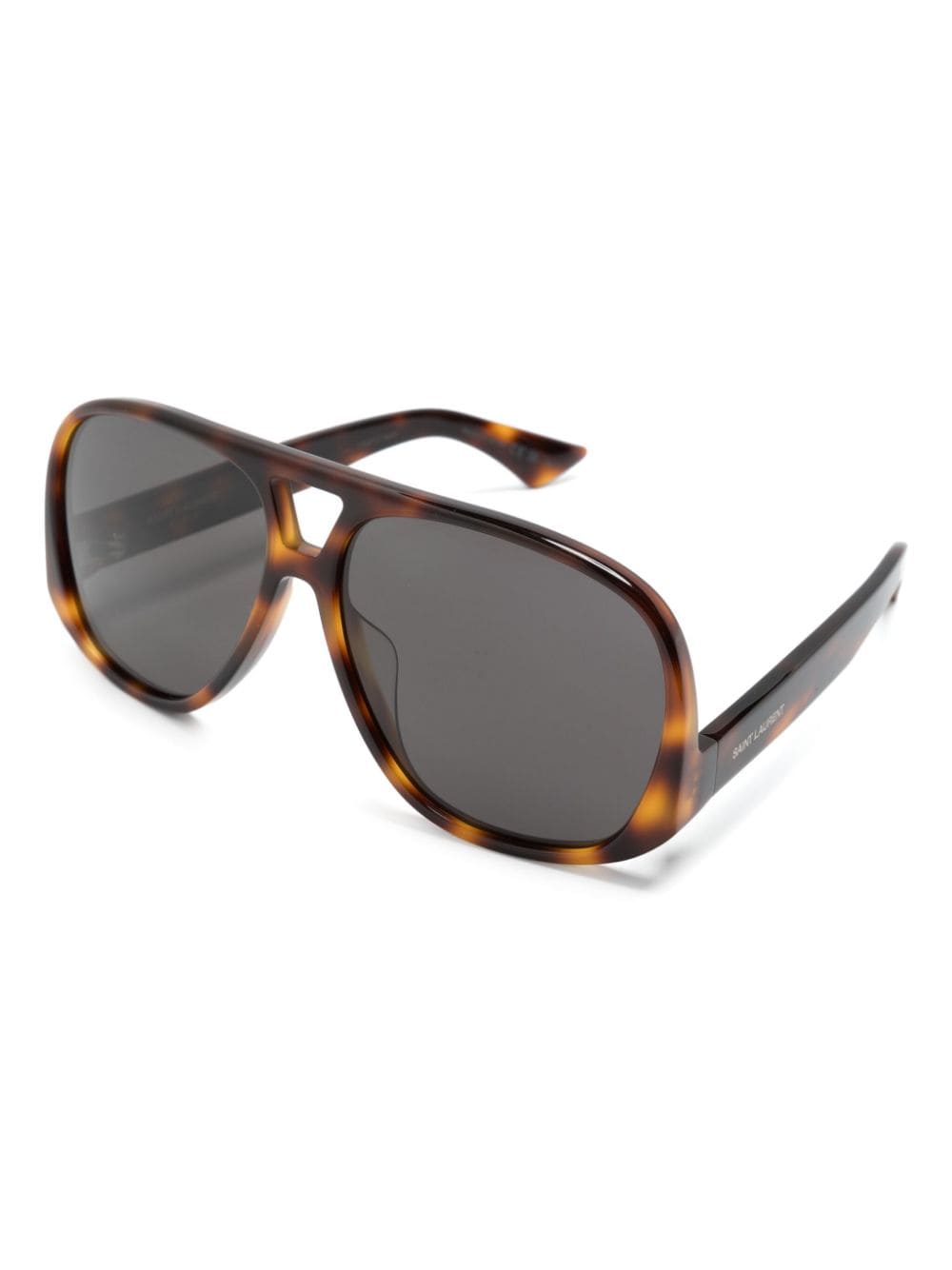 Saint Laurent Eyewear Solace pilot-frame sunglasses - Bruin