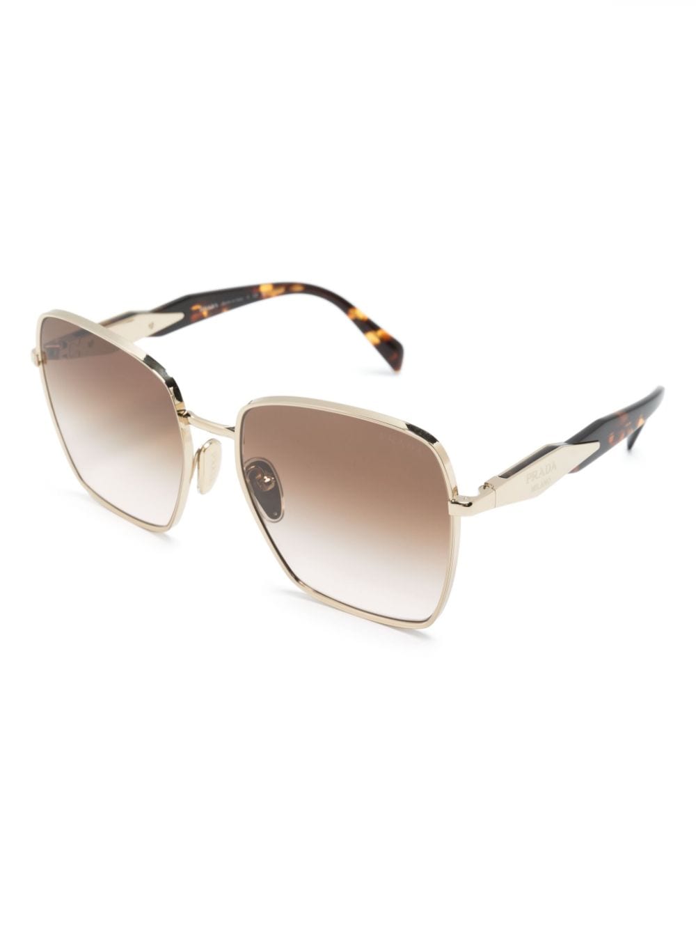Prada Eyewear geometric-frame sunglasses - Goud