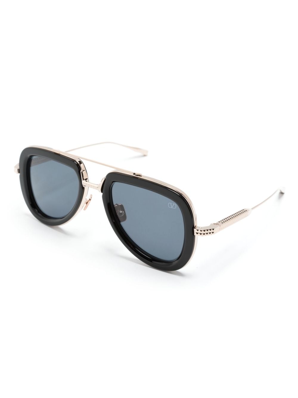 Valentino Eyewear V~Lstory pilot-frame sunglasses - Zwart
