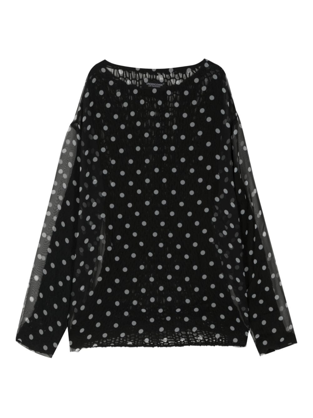 Undercover polka-dot layered blouse - Zwart