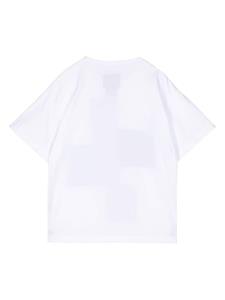 Fumito Ganryu patchwork-detail cotton T-shirt - Wit