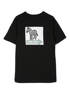 PS Paul Smith One Way Zebra Print T-shirt - Zwart